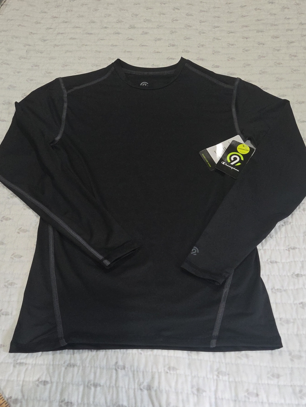 Men's Champion Compression Shirt In Black In New Excellent Condition!